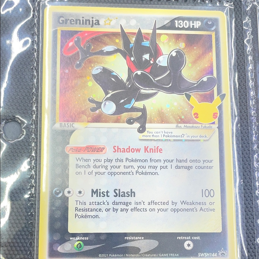 Pokemon Greninja Star Trading Card - Black and Blue